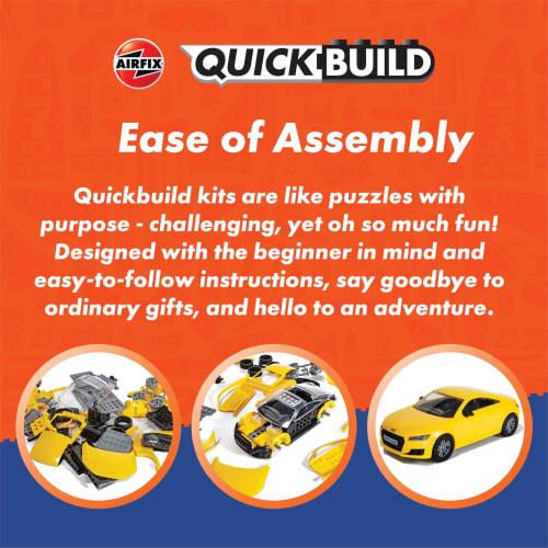 Airfix Quick Build Series Volkswagen Beetle Flower Power Non-Scale Pre-painted Block-Based Assembly Kit QB0031