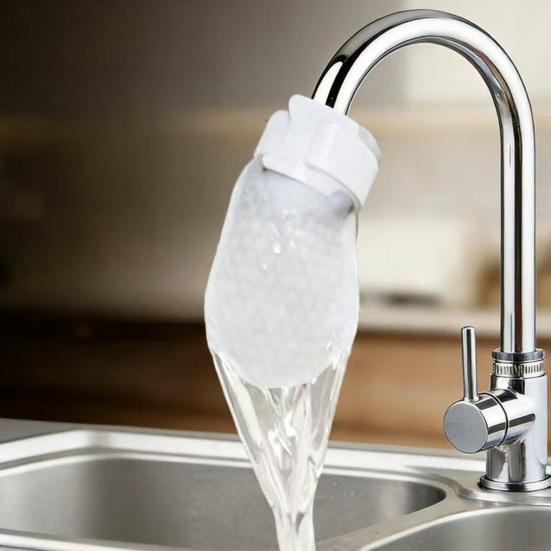 Universal Faucet Water Filter Bag with Non-Woven Fabric High-Density Sediment Remover for Tap Water Rust Particles Anti-Splash Reusable Faucet Filter