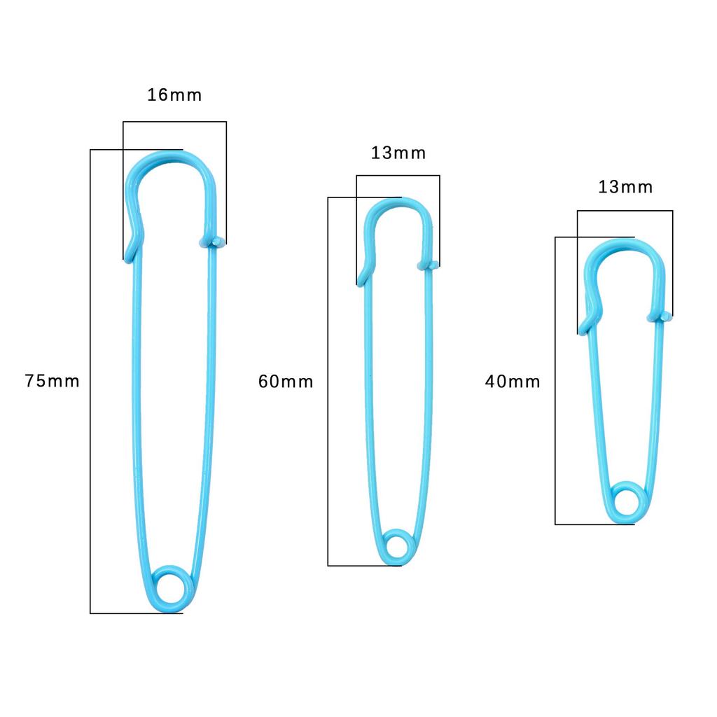 Colorful DIY Brooch Decoration: 75mm Safety Fixing Pin for Clothes