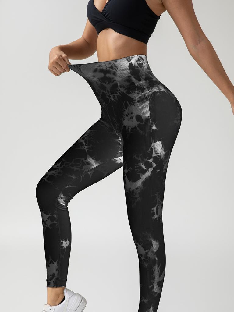 Modieuze Heldere Tie-Dye Hoge Taille Yogabroek, Verkrijgbaar in 10 Spetterende Kleuren, Rekbaar en Zacht, Meerdere Kleuren om uit te Kiezen