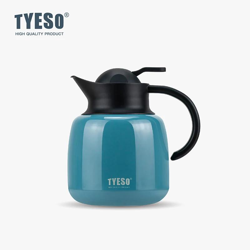 Tyeso Pumpkin-Shaped Thermos Steel Insulated Tea Infuser Hot Cold Water Bottle Large Capacity Removable Infuser 304 Stainless