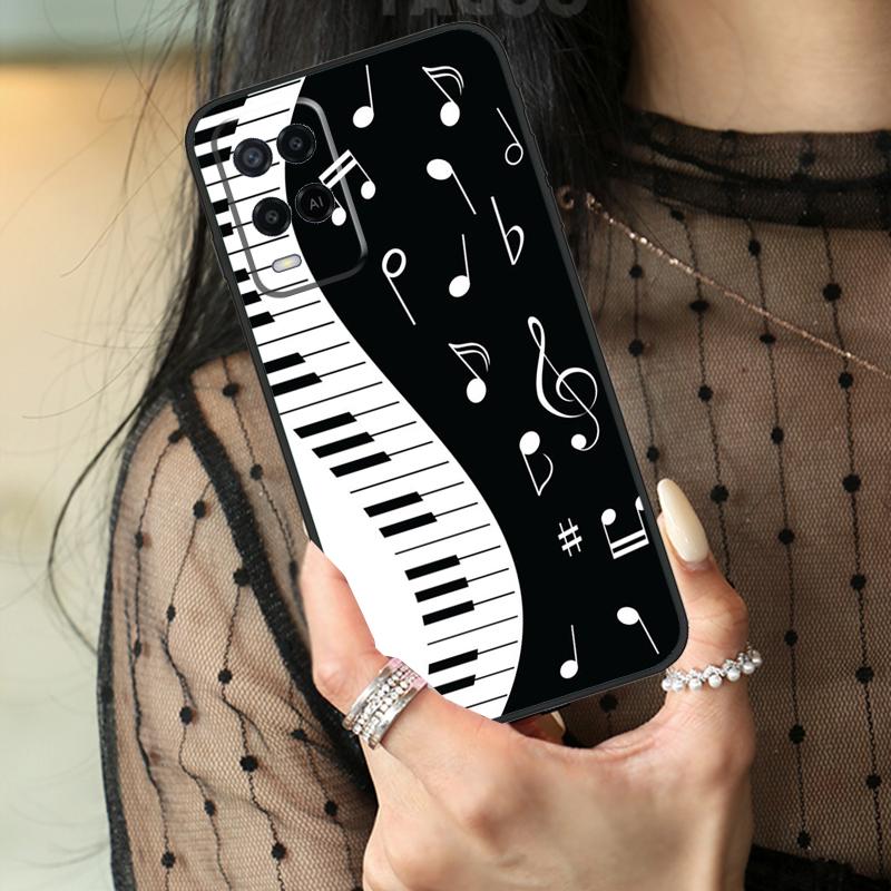 Violin Piano Case For Oppo A80 A60 A40 A17 A57 A77 A74 A54 A94 A78 A98 A18 A38 A58 A96 A76 A16 A15 A5 Pro