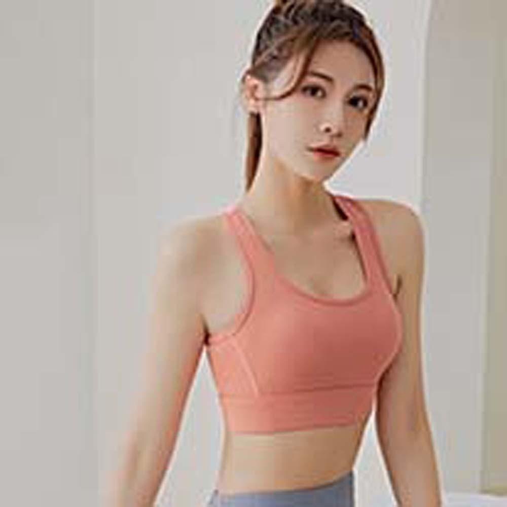 Solid Color I-shaped Sports Bra Anti-shake Design Yoga Underwear Running