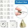 30 Sets Magnetischer Druckknopf 18mm Magnetischer Knopf für Kleidung Taschen Geldbörsen Aufnähen von Magnetischen Druckknöpfen für Stoff DIY Basteln(Silber,Gun Color,Helles Gold)