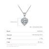 Modian New Design 925 Silver Heart pendant Fashion Heart Clear Zirconia Classic Wedding Chain Jewelry For Women