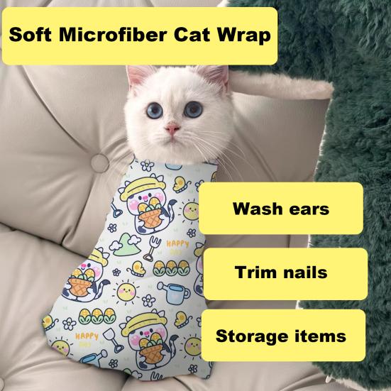 Kedi Bakım Sarma Kendinden Yapışkanlı Kedi Tırnak Kesme Temizleme Kısıtlama Çantası Isırık Önleyici Çizik Önleyici Kaçma Önleyici İlaç İçin Kedi Sakinleştirici Sarma