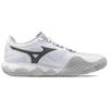 Mizuno Wave Enforce Tour 2 Bequeme Passform Stoßabsorption Strapazierfähig Niedrig geschnittene Tennisschuhe Damen Sneaker Weiß Silber-Grau 61GA260103