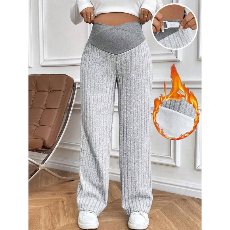 

B 75548 Maternity Support Wide Leg Pants XL світло-сірого кольору
