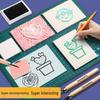 Hand-Carved Stamp Eraser Set with Color-Filled Core - Beginner-Friendly Peel-Off Eraser Brick Set