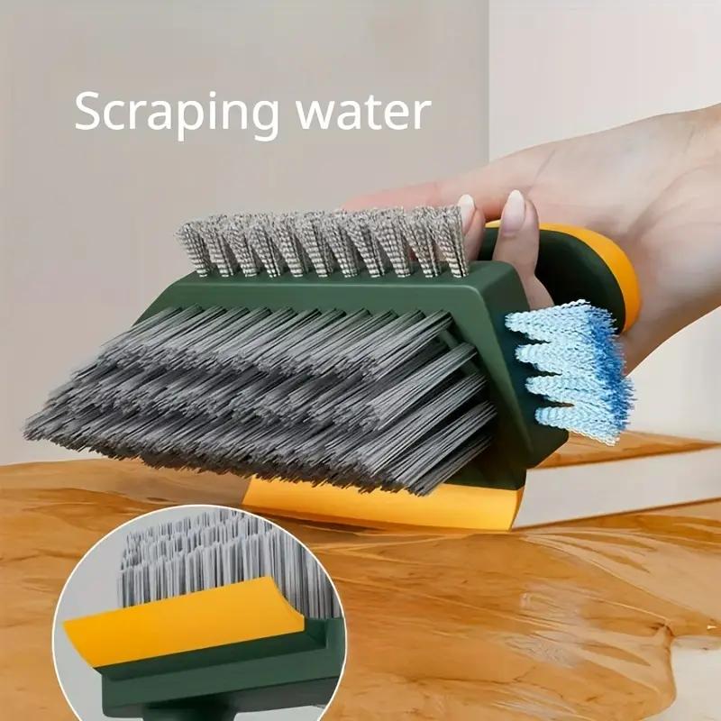 Perie de curățare multifuncțională 4 în 1 Perie de curățare pentru spații de ferestre Perie de curățare a peretelui de baie, pentru marginea peretelui, țiglă de colț, rosturi înguste, perie pentru crevaturi