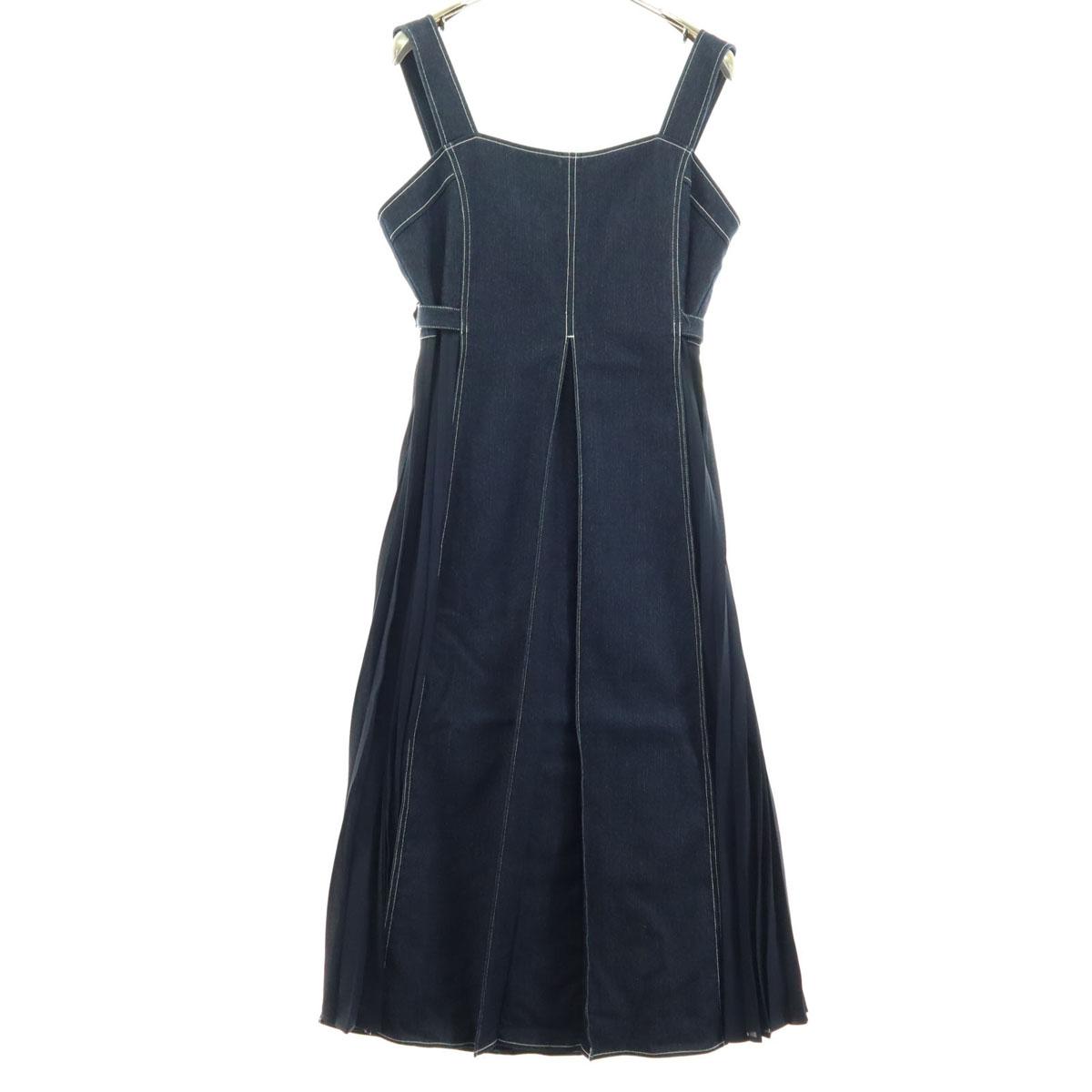 

роща Джинсовое длинное платье без рукавов L синее Женское Б/У