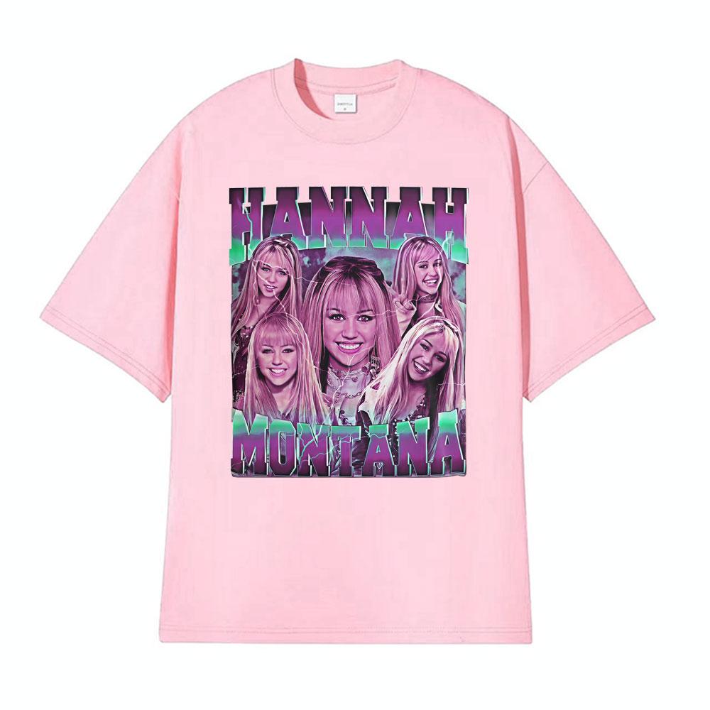 Limited Hannah Montana Vintage Pop Star Tshirt Men Women Clothing Hip Hop Trending Tee Shirt Cotton Casual Short Sleeve T Shirt