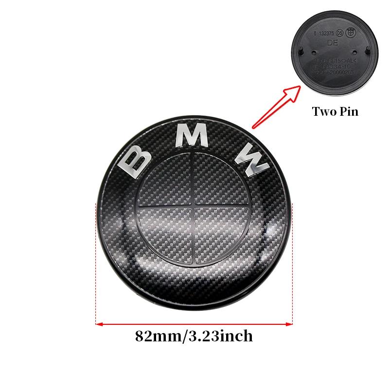

7Pcs Fiber All Black Car Wheel Center Caps Hub Cover Badge Auto Hood Front Rear Trunk Emblem For BMW E30 F06 X5G05 E61 F16 G15