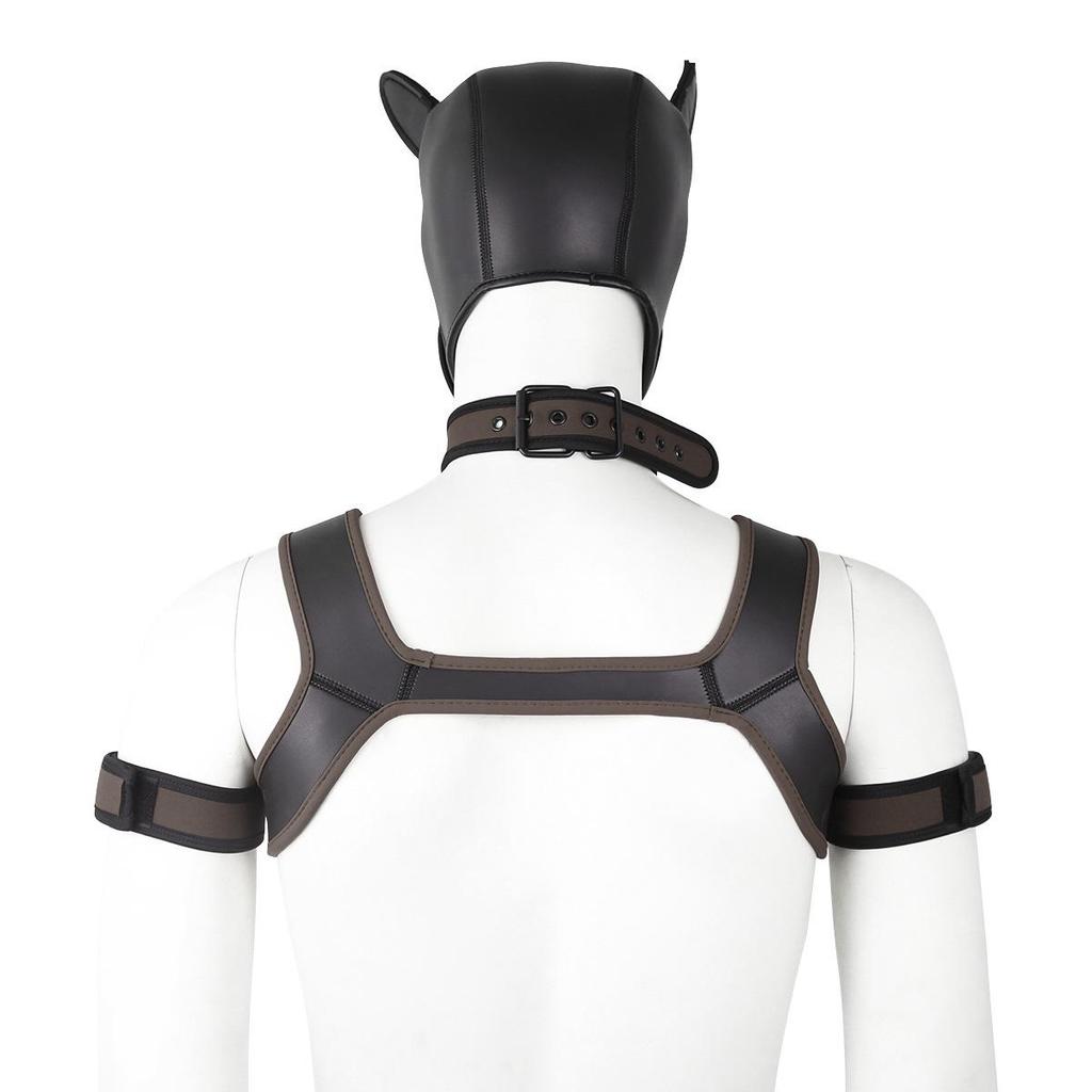Erotic Adult Toys Set: Dog Headgear, Armband, Chest Strap, Neck Collar, Costume Props