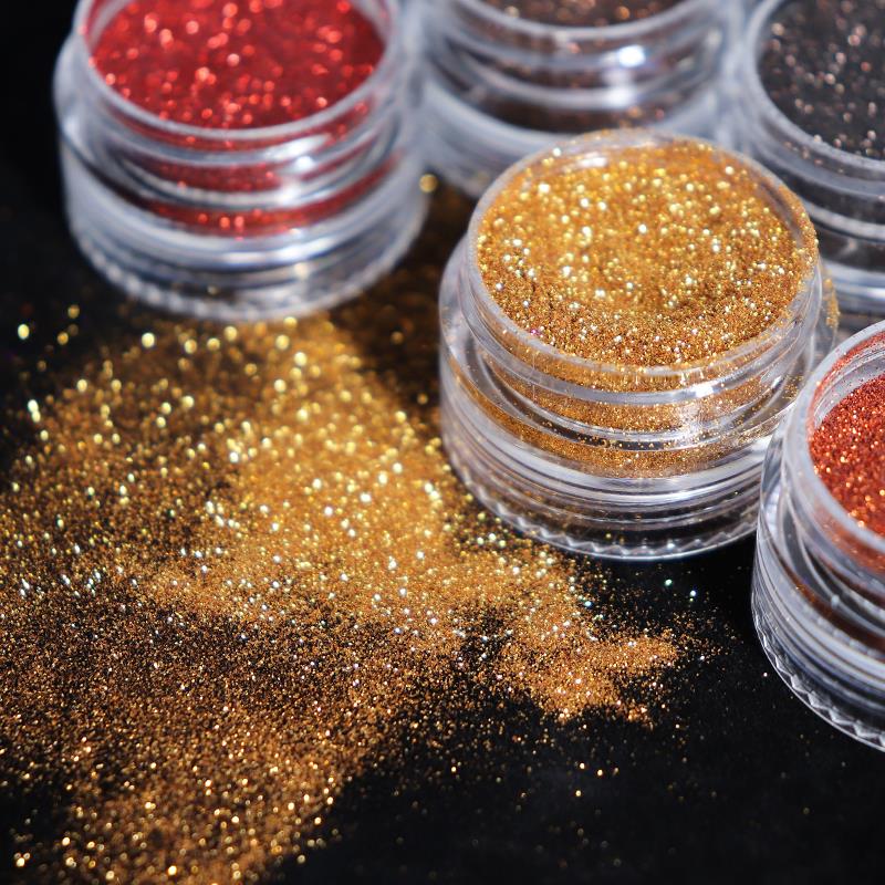 6 Colors Glitter For Epoxy Resin Filling Laser Gold Silver Fine Powder Loose Sequins Silicone Mold Tumbler Art DIY Crafts