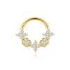 ROXI S925 Silver Petals Stud Earring Microinlaid Colorful Cubic Zirconia Chain Tassel Earrings For Women Dangle Earring
