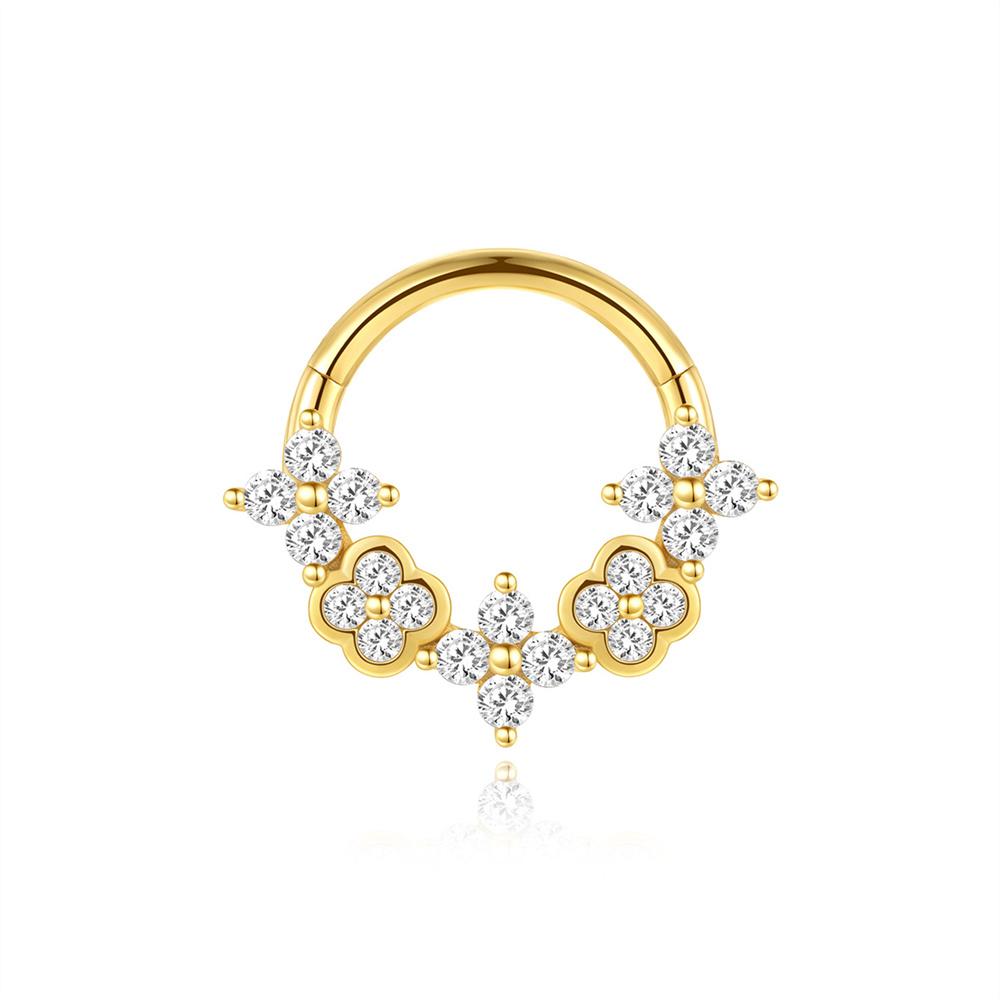 ROXI S925 Silver Petals Stud Earring Microinlaid Colorful Cubic Zirconia Chain Tassel Earrings For Women Dangle Earring