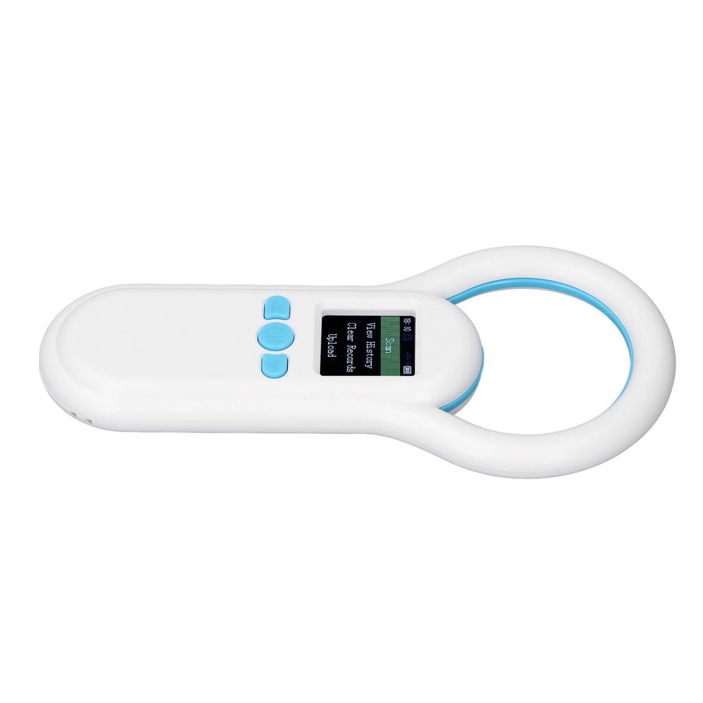 Pet Microchip Scanner 134.2Khz Portable Animal Ear Tag ID Reader 1.44 Inch TFT Display Screen 500 Records Storage