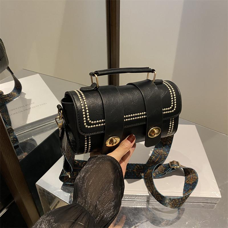 Single Color Solid Shoulder Crossbody Square Bag Handbag Women Fashion Gift