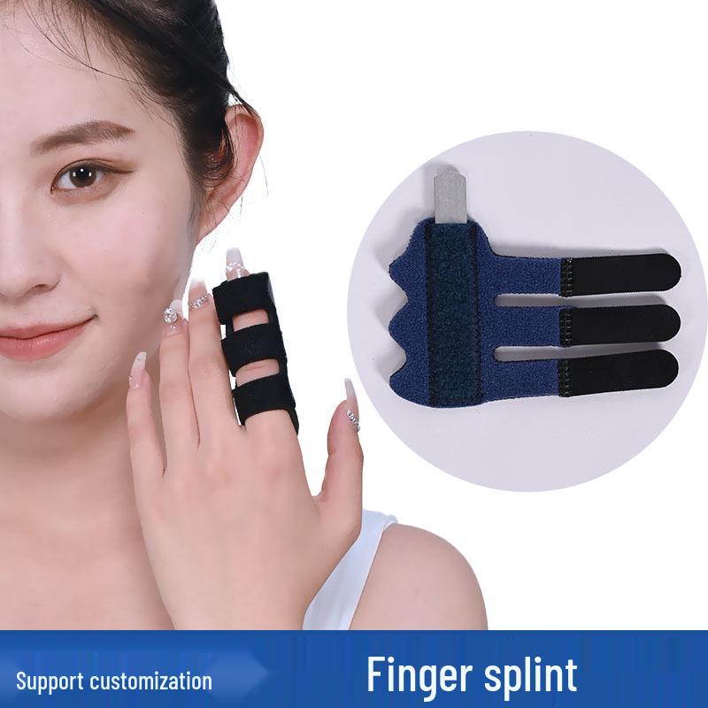 Steel Plate Finger Splint for Tendon Injuries - Joint Protector & Support Bandage for Tenosynovitis in Index and Middle Fingers, Adult Size