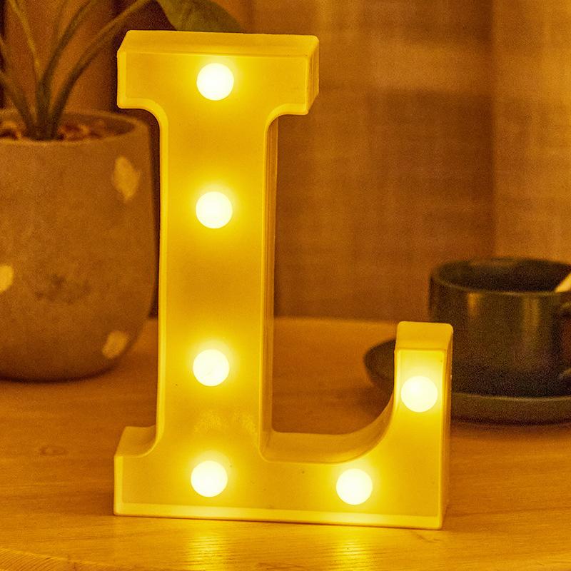 LED 21cm Warm Light Alphabet 0-9 Letters for Wedding Party Home Decor