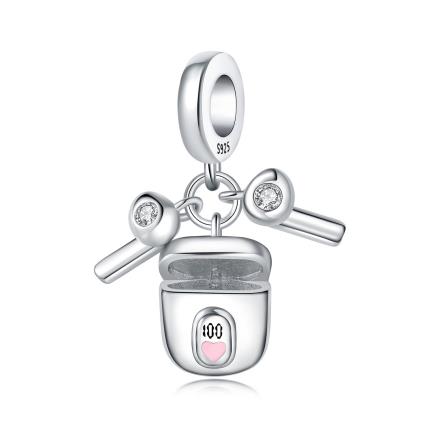 Brand New Dumbbell Football Rugby Headphones Charm Bead Component Sports Collection Bead Component Compatible With Authentic Original Pandent