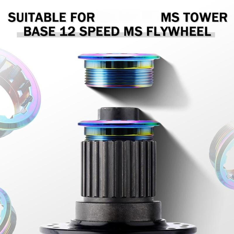 Precisions Machined 12 Speed Aluminum Mountain Bike Cassettes Lockring Flywheel Lock Cover Suitable for M6100 M7100
