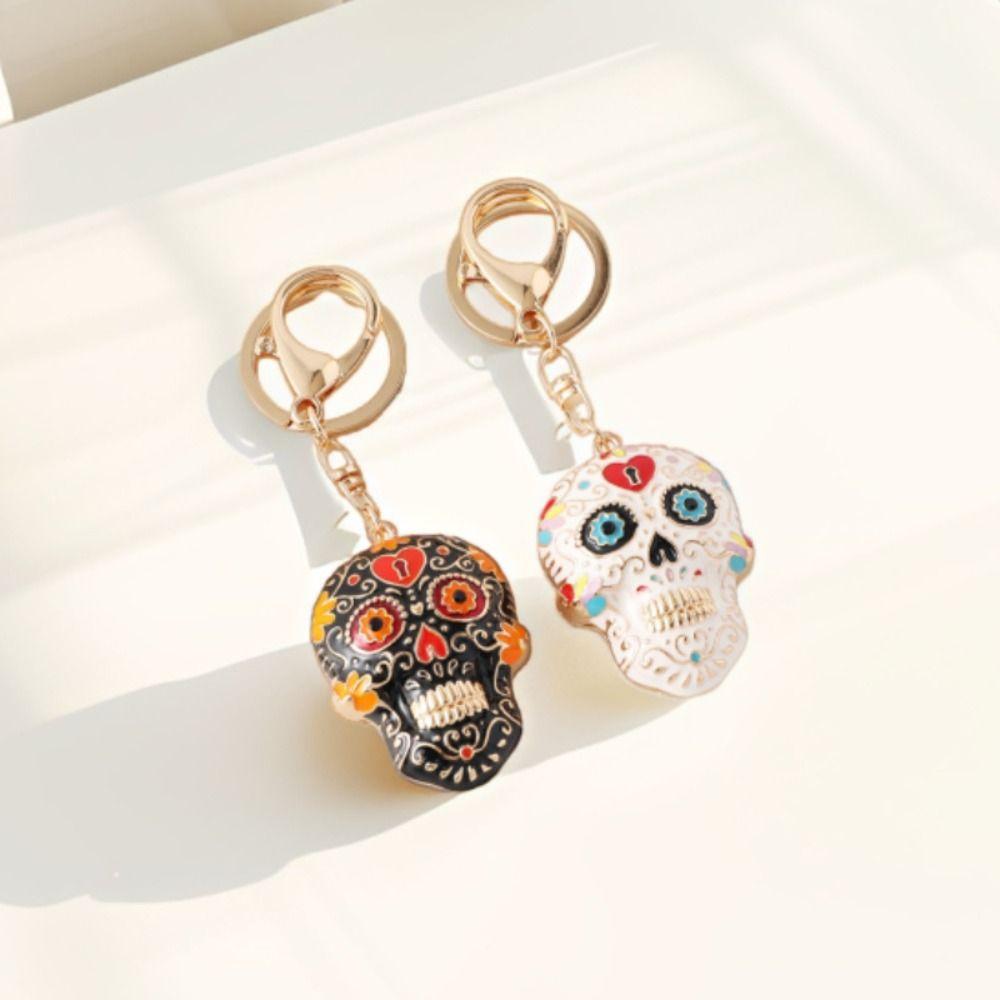With Buckle Skeleton Keyring Goth Style Skull Key Chain Pedant Skull Keychains  Halloween Gifts