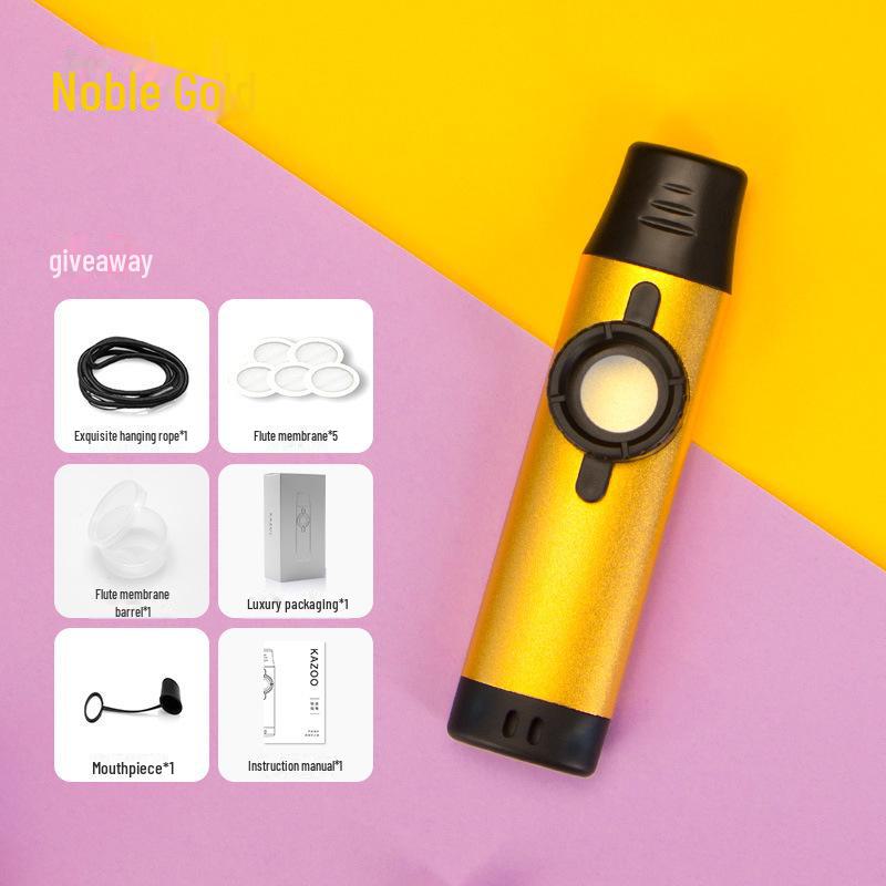 Premium Metal Kazoo for Easy Ukulele & Guitar Accompaniment