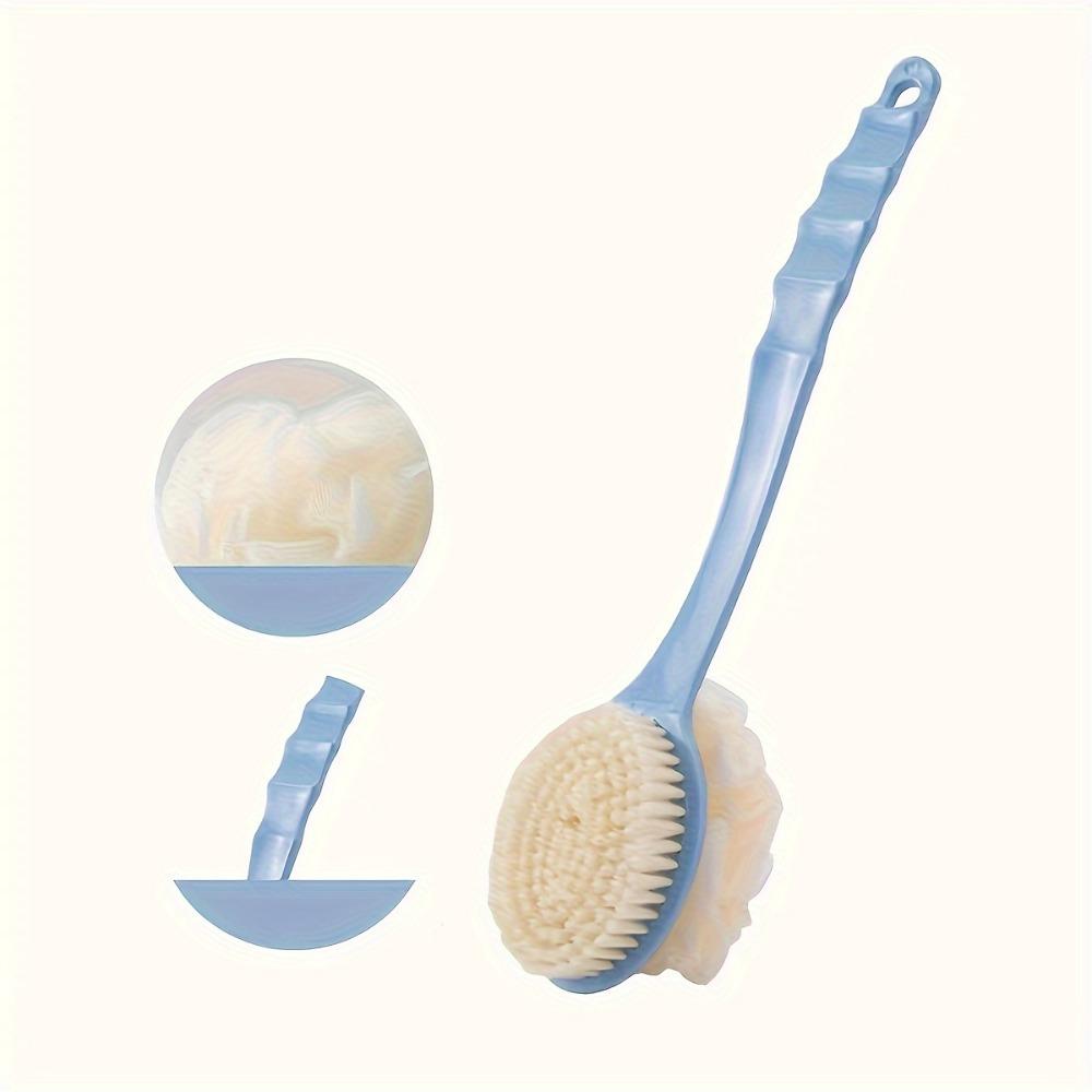 Double-sided Mud Rubbing, Long-handled Soft Bristles, Bath Brushes, Back Rubbing, Body Massage, Exfoliation, 2-in-1 Bath and Bath Bomb Brush