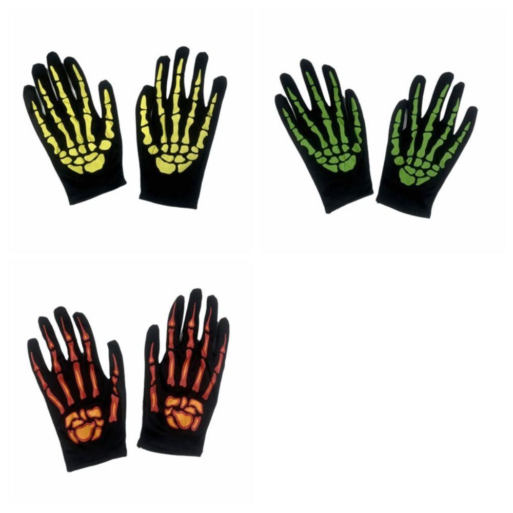 Winddichte Skelettkralenhandschuhe Cosplay-Requisite Skelett Goth Fäustlinge Süße Halloween-Handschuhe Festival