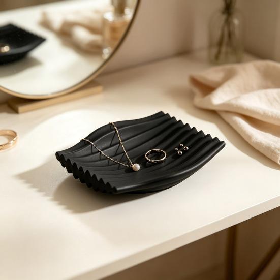 Drainage Soap Tray 3D Printed Dish, Minimalist Wave Design Bathroom Holder, Drying Rack Shower for Bathroom, Kitchen Sink, Vanity Countertop