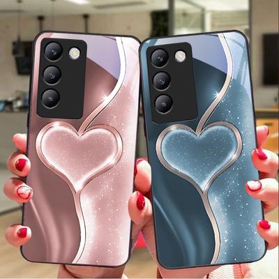 Gradual Love Velký Pro Y72 33S 11 03 36 96 Lite 35 16 Iqoo 12 V40 SE 5G 29 40 21 30 X80 Pro Vivo Tvrzené sklo Kryt na telefon Černý
