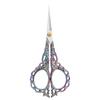 Peach Blossom Retro Pointed Tip Stainless Steel Scissors for Embroidery, Yarn, Paper - Ideal for Home, Office, and Crafts.