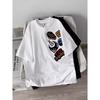 Summer Short Sleeve t T-shirt Men's English Graffiti Letter Printing Stylish T-shirt Cotton Fashion Brand Top