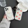 Bow Love Mirror Phone Case for IPhone 17 Promax Cherry Ins Wind for Apple 16 Soft Silicone