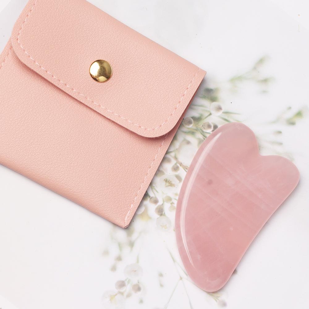 Natural Stone GuaSha Tool Jade Facial Beauty Rose Quartz Scraping Massager Firm Skin Care Face Gua Sha SPA Physical Therapy