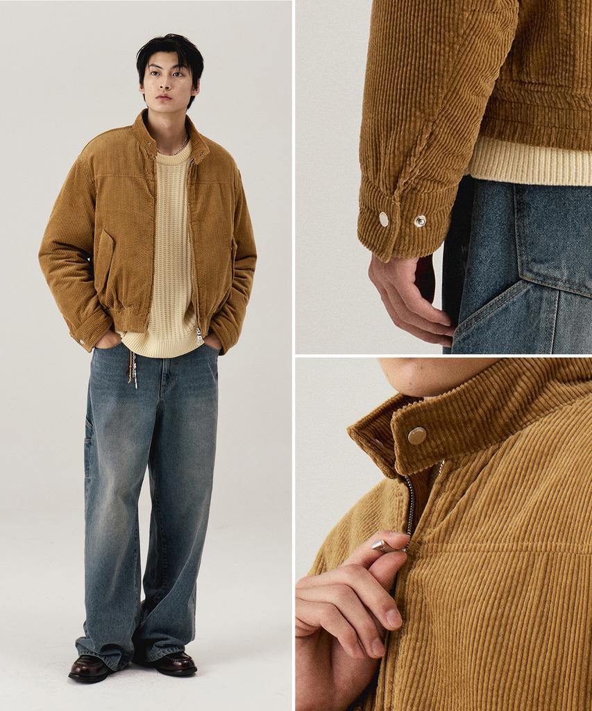 Kiimuir Corduroy Harrington Jumper_Brown