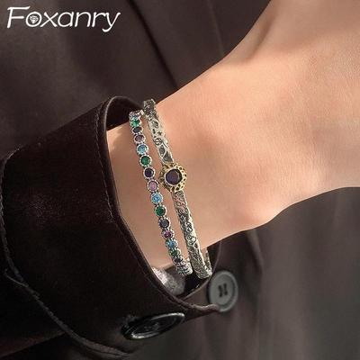 Vintage artesanal graffiti hiphop pulseira para mulheres casais ins moda criativa espumante zircões festa jóias presentes