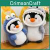 Shark Transforming Penguin Animal Plush Toy Kids Sleep Pillow Home Decor Gift