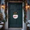Christmas Countdown Calendar Metal Wall Hanging Snowman and Santa Design for Indoor Outdoor Holiday Decoration Long Nose Style