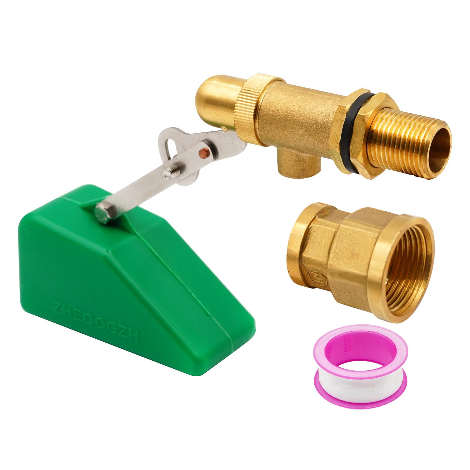 

1/2 Brass Float Valve With Adapter and Tape Water Tank Floating Ball Valve Flow Control Cistern/Expansion Tanks
