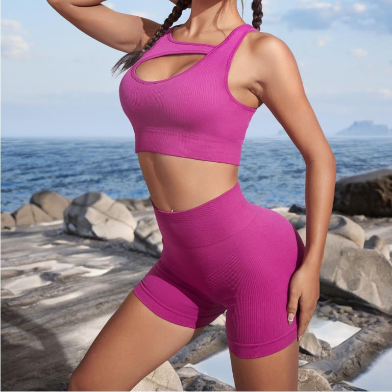 JYL Camisole Yoga Set High Waist Hip Lifting Shorts S