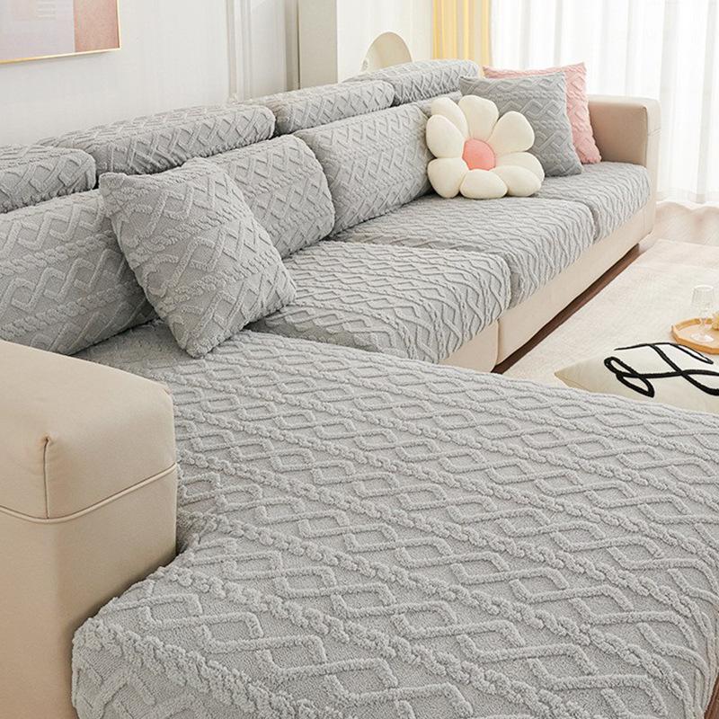 Plush Winter Elastic Sofa Cover All-inclusive All-season Cushion Thickened Lazy Sofa Cover Cushion
