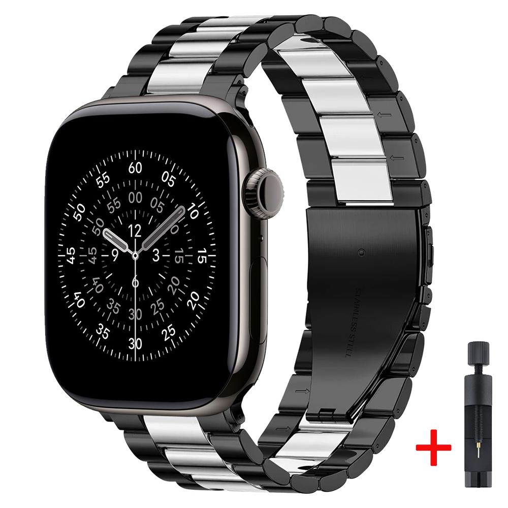 Metallarmband für Apple Watch Strap 46mm 42mm 45mm 44mm 40 41mm Ultra 3 2 1 49mm Modearmband iWatch Serie 11 10 9 8 7 6 5 SE3