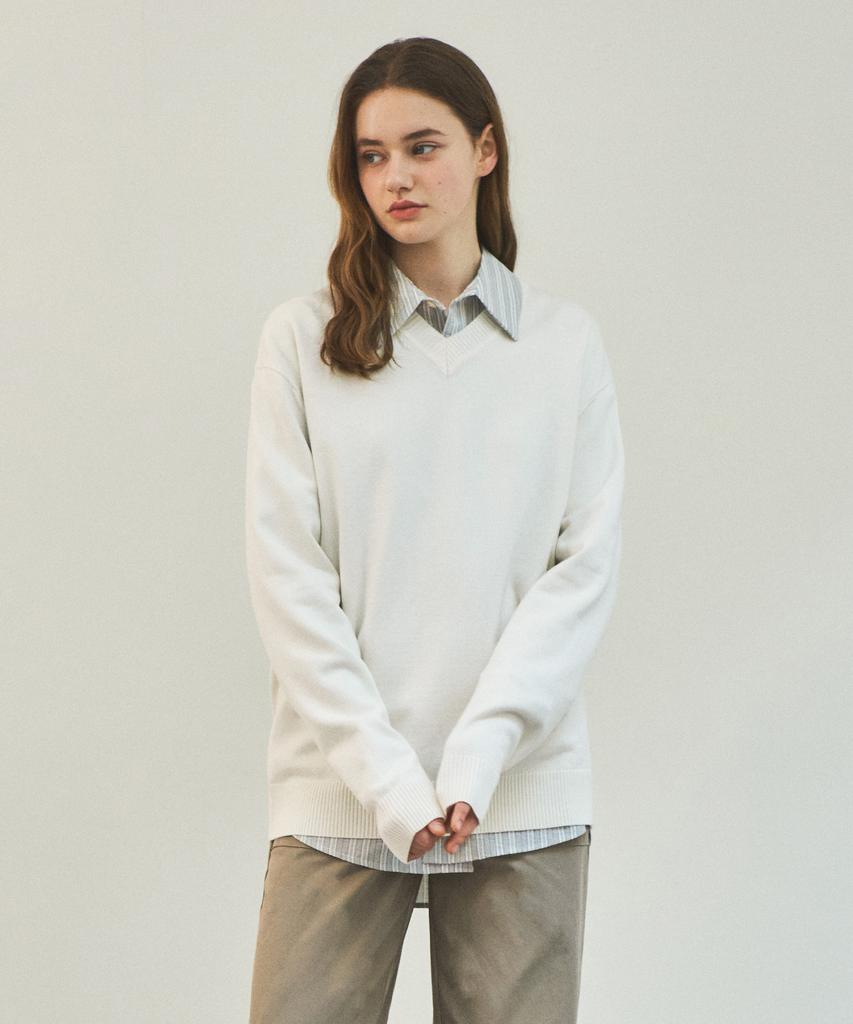 Wednesday Oasis For Woman W/Always Washable V-Neck Knit_5 Colors (Wc25-Kn01)