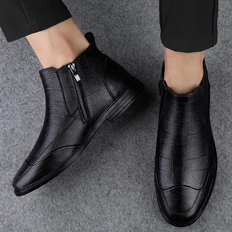 Styl Brytyjski Męska Moda Prawdziwa Skóra Podstawowe Buty Codzienne Biznesowe Buty Luksusowa Marka Buty do Sukni Ślubnej Outdoor Formalne Płaskie