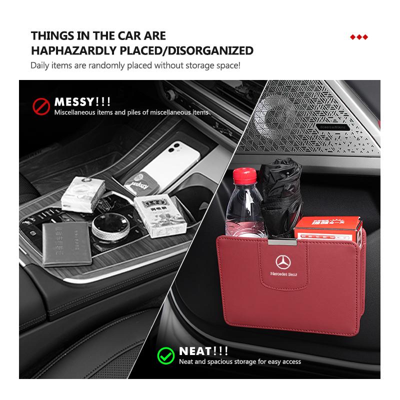 D6Car Door Organizer Phone Coins Keys Storage Stowing Tidying Box For Mercedes Benz AMG A C E S G Class W201 W210 W108 W204 W205
