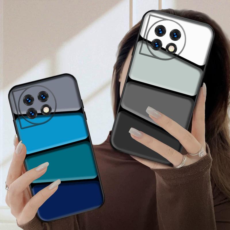 Colored color blocks For OnePlus 8 9 11 12 13 10 Pro 9RT 8T 12R Ace 3 5 2V Nord CE 4 Lite N20 SE 30 200 silicone soft phone case