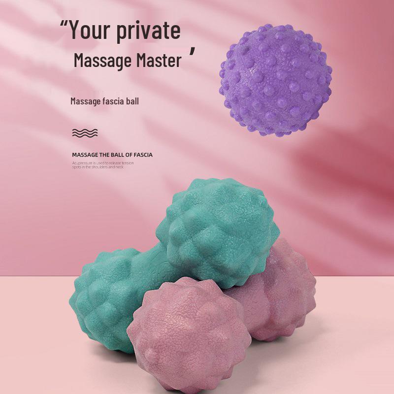 Versatile Yoga & Massage Ball Set: Solid Ball, Peanut Ball, Muscle Relaxation Durian Ball, Fascia Ball.